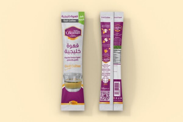 Al Samman Gulf Coffee Roasted with Cardamom & Saffron -12 Packs (10g each )