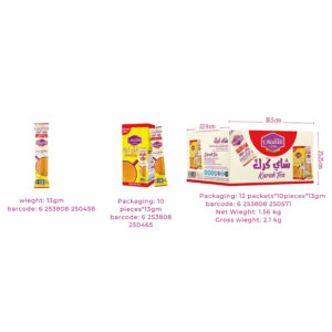 Al Samman Karak Tea with Cardamom & Saffron Sugar-Free 13 Grams X10 Packs X 12 Boxes / Case