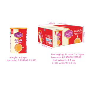 Al Samman Karak Tea with Cardamom & Saffron without Sugar added 400 Grams X 12 Cans / Case