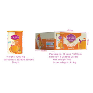 Mohammad Al Samman Karak Tea with Cardamom & Saffron Mango Flavored 640 Grams X 12 Cans / Case