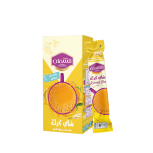 Al Samman Karak Tea with Cardamom & Saffron Banana Flavored 20 Grams X10 Packs X 12 Boxes/ Case