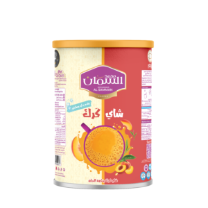Mohammad Al Samman Karak Tea with Cardamom & Saffron Peach Flavored 640 Grams X 12 Cans / Case